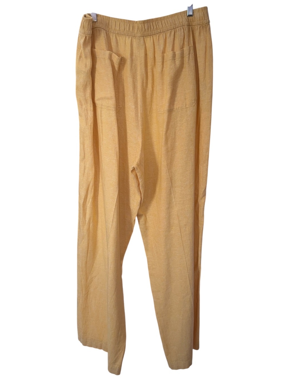 Old Navy High-Rise Wide-Leg Linen-Blend Pants Yellow XL Tall - Picture 3 of 6